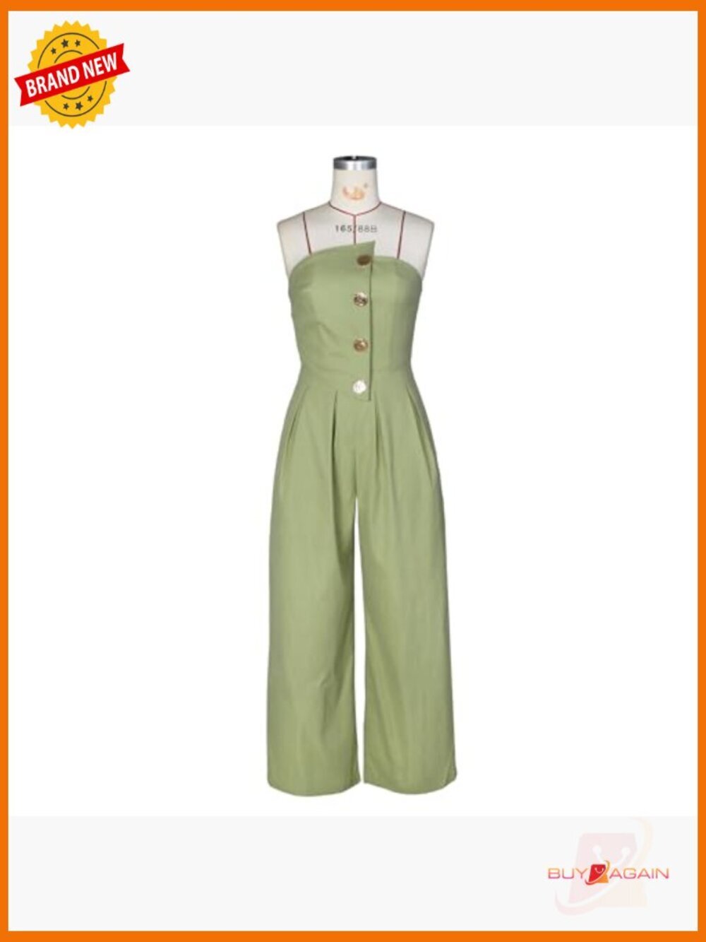 Strapless Cargo Jumpsuit, Wide Leg Romper, Sexy Y2K One Piece Outfit - Picture 3 of 6